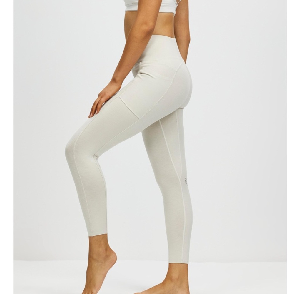 Sweaty Betty Off-White High-Waist Leggings